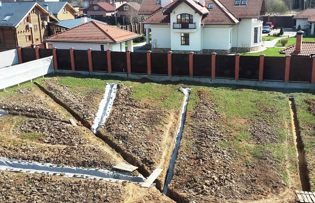 Создание системы водоотведения и дренажа на участке